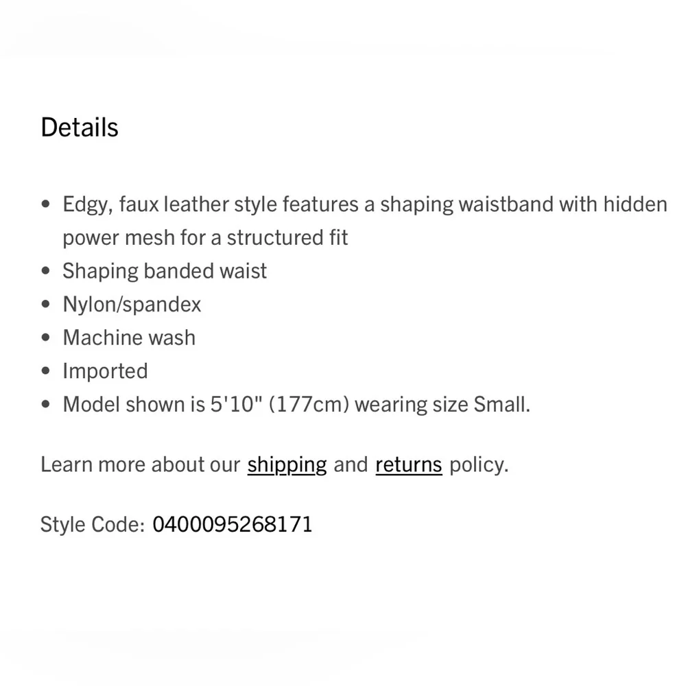 SPANX Black Faux Leather Leggings-size medium - Picture 6 of 16